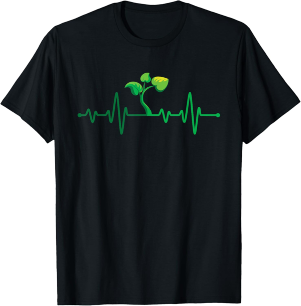 Plant Heartbeat - Botany Botanist Gardening Plant Lover T-Sh... - Image 2